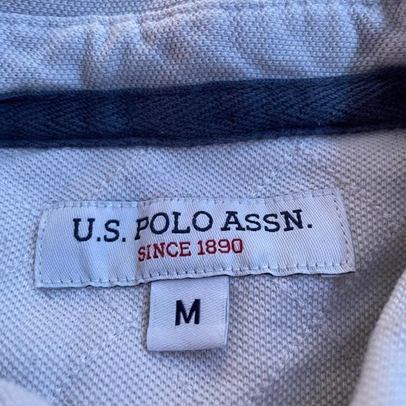 US Polo Assn Mens Stripe Polo Shirt Size Medium re - Picture 3 of 4